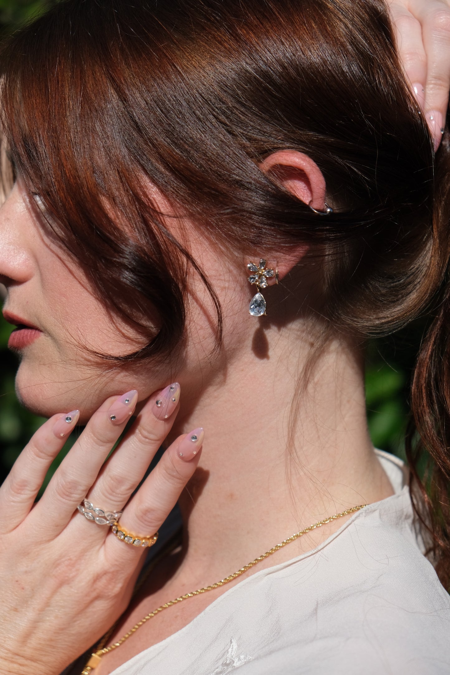 Ice Blossom Drop Earrings