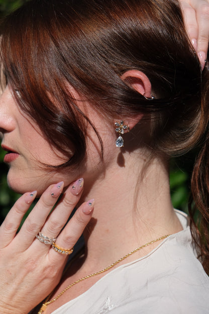 Ice Blossom Drop Earrings