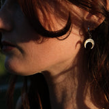 Crescent Drop Huggie Earrings