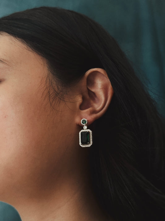 Emerald Gatsby Earrings