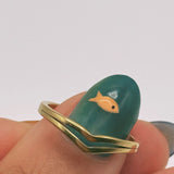 Delta Wave Stackable Ring – Gold Plated Stainless Steel