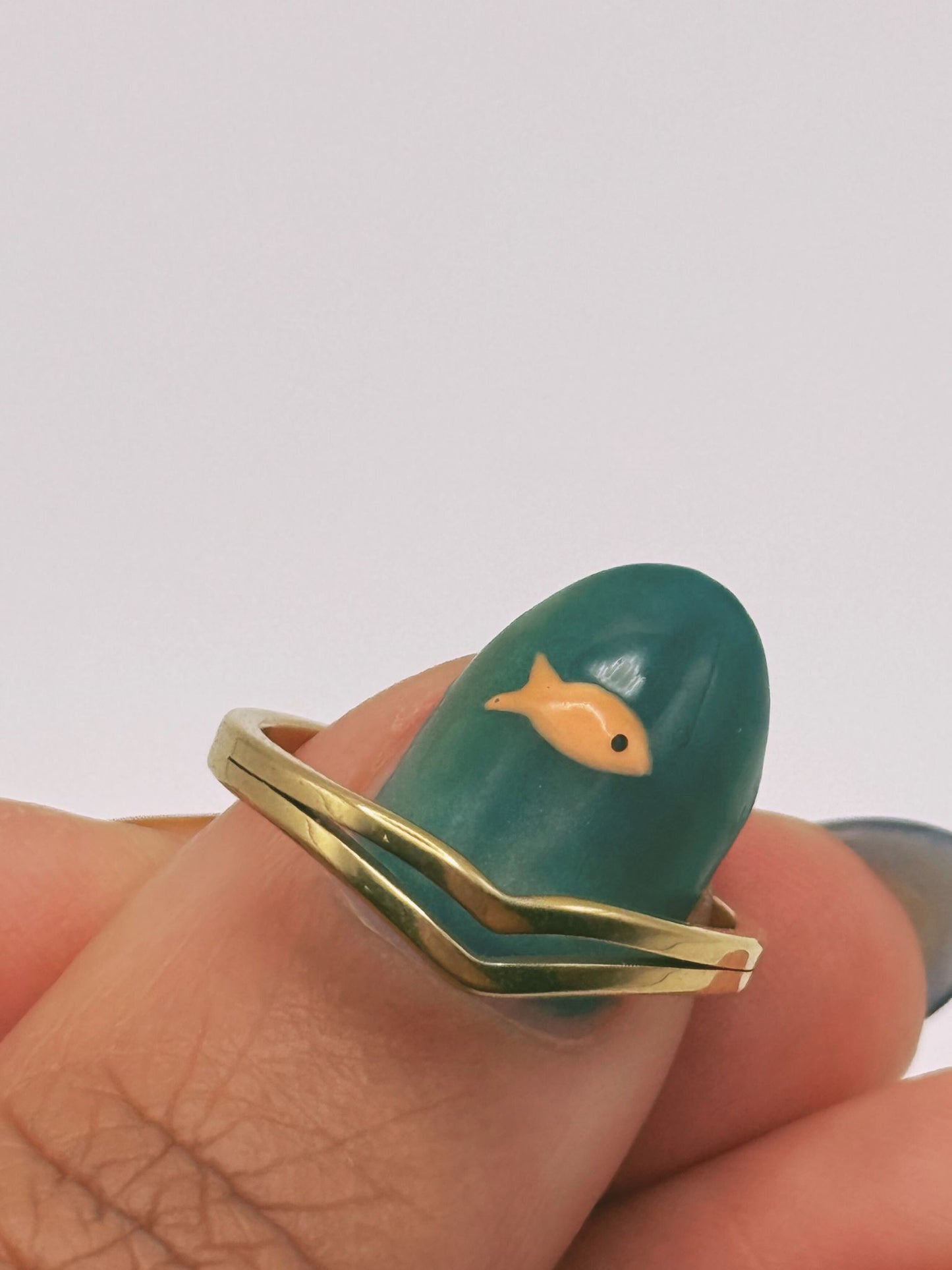 Delta Wave Stackable Ring – Gold Plated Stainless Steel