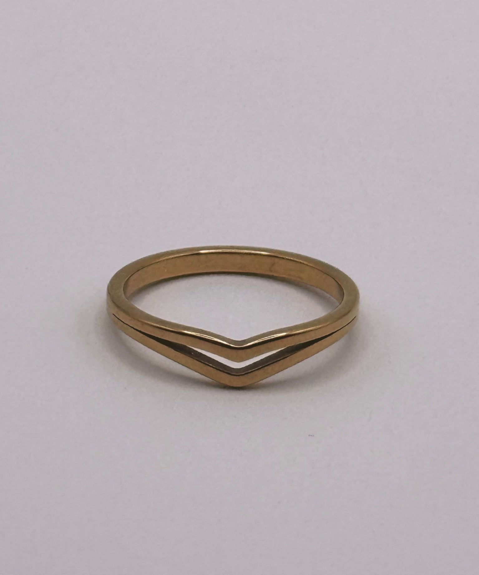 Delta Wave Stackable Ring – Gold Plated Stainless Steel