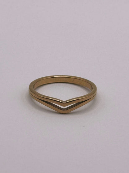Delta Wave Stackable Ring – Gold Plated Stainless Steel