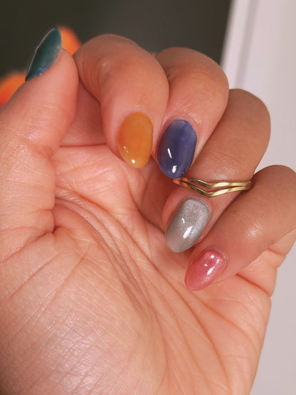 Delta Wave Stackable Ring – Gold Plated Stainless Steel