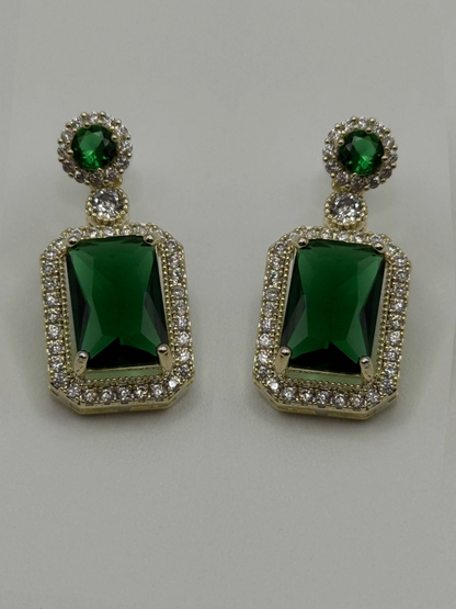 Emerald Gatsby Earrings