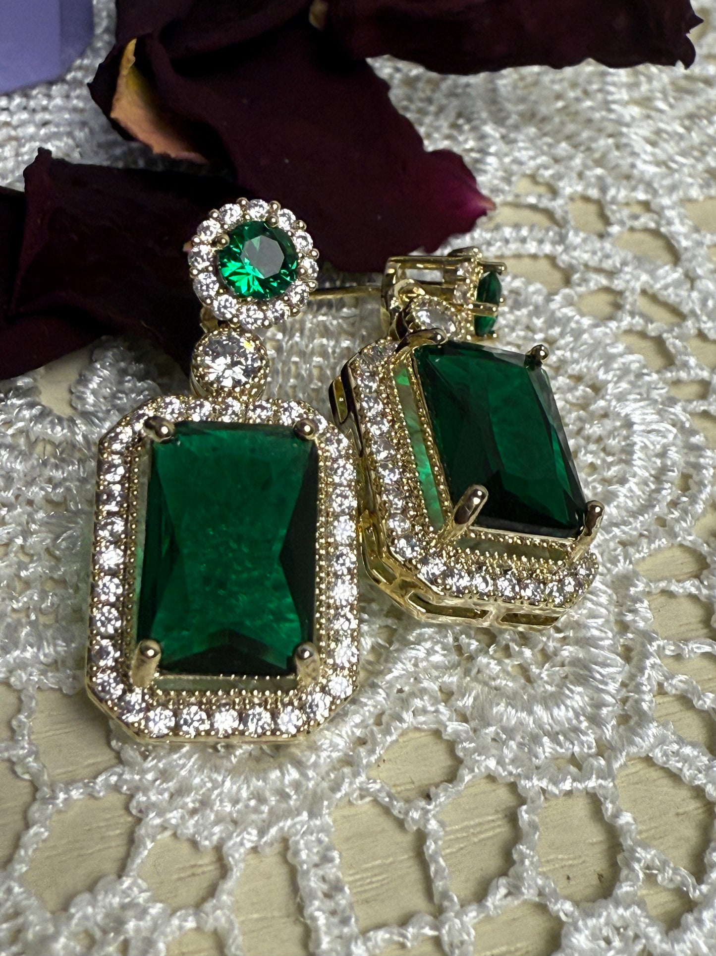 Emerald Gatsby Earrings