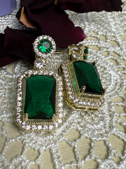 Emerald Gatsby Earrings