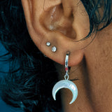 Crescent Drop Huggie Earrings