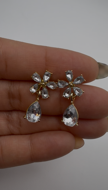 Ice Blossom Drop Earrings