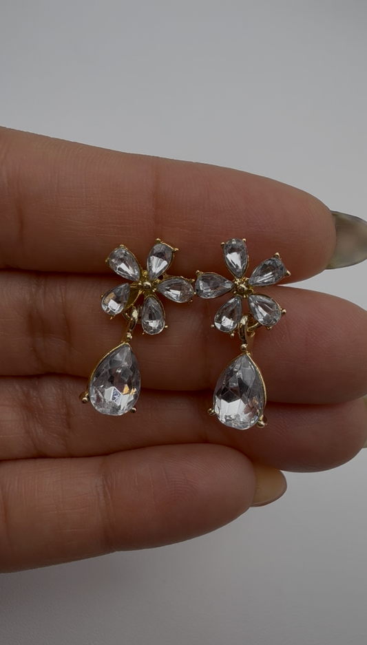 Ice Blossom Drop Earrings