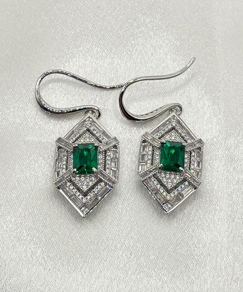 art deco dangle earrings