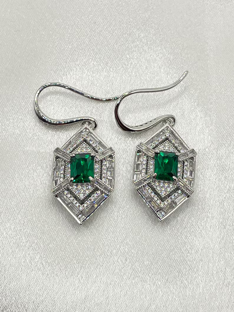 art deco dangle earrings