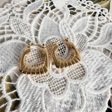 Sculpted Deco Drop Hoops