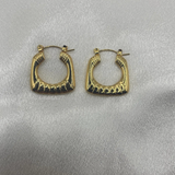 Sculpted Deco Drop Hoops