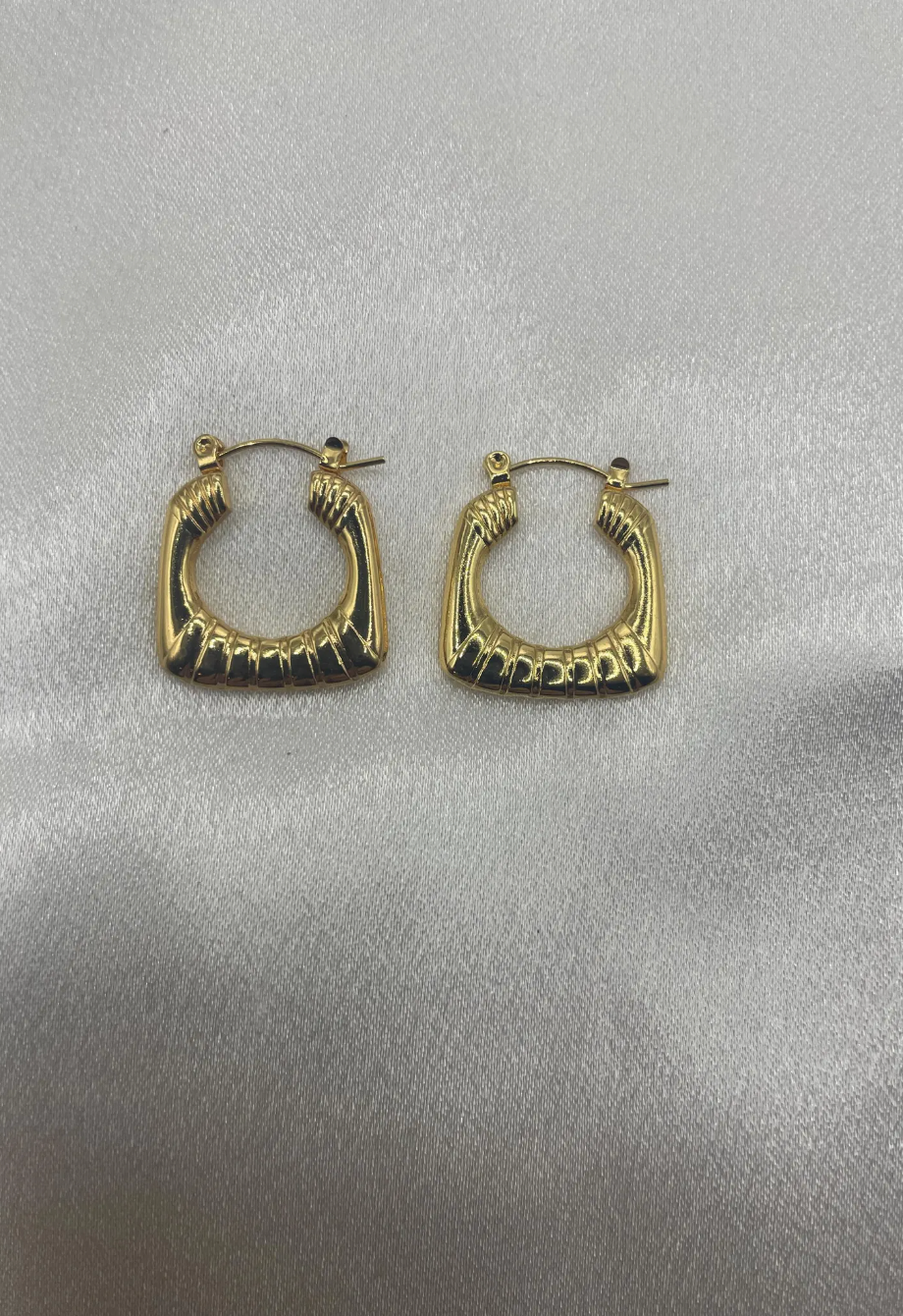 Sculpted Deco Drop Hoops