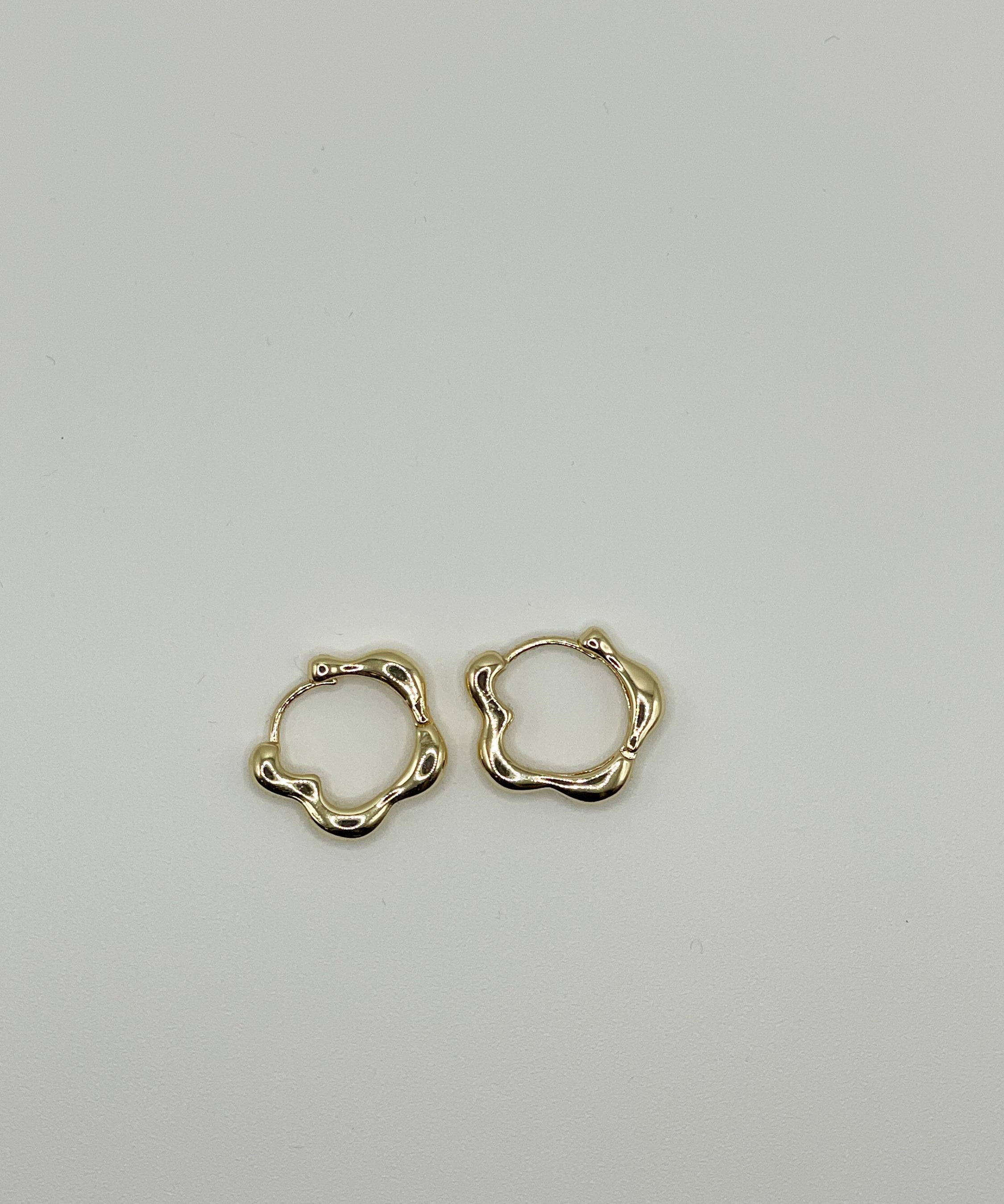 Flower Power Huggie Hoop Earrings