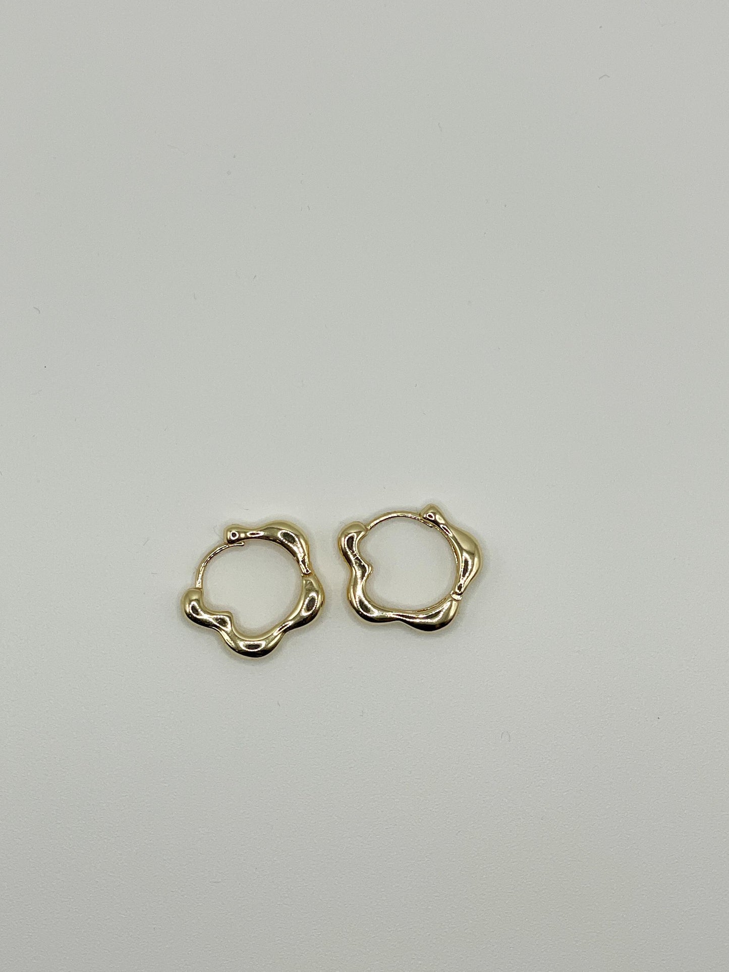 Flower Power Huggie Hoop Earrings