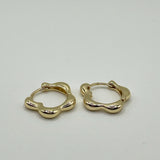 Flower Power Huggie Hoop Earrings