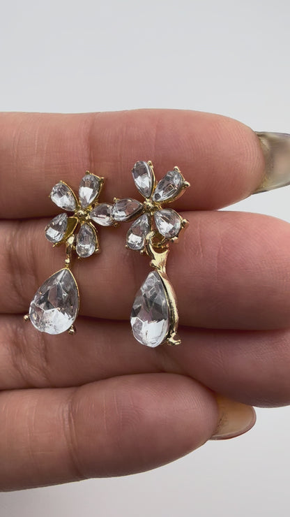 Ice Blossom Drop Earrings