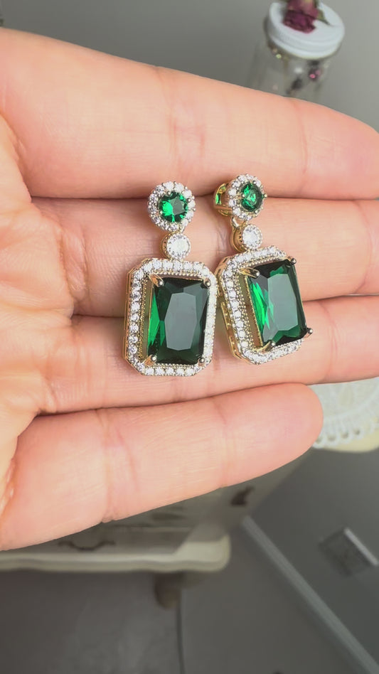 Emerald Gatsby Earrings