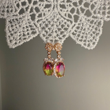 California Sunset Rose Gold-Plated Zircon Earrings